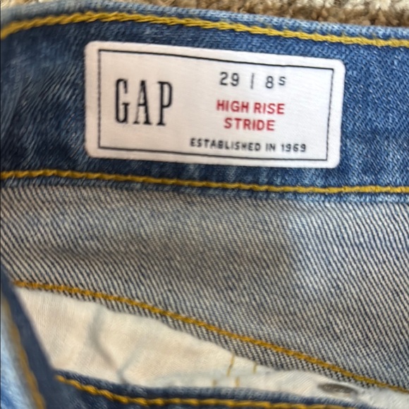 Gap Blue Light Wash High Rise Stride Wide-Leg Jeans SKU0330 - Picture 2 of 9